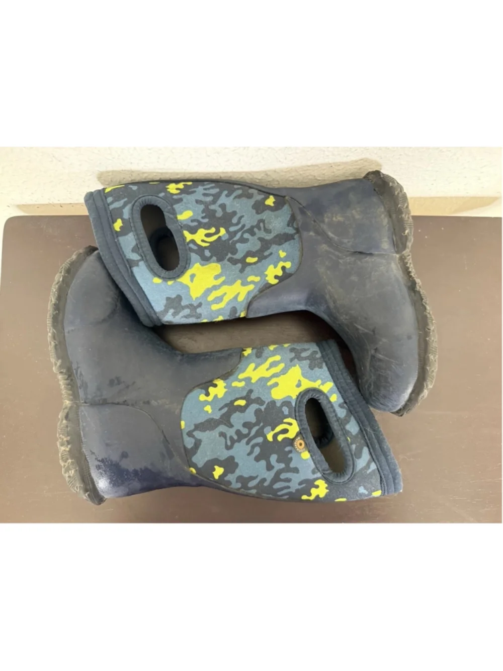 Bogs K York Neo Camo Pull On Rain Boots Waterproof Snow Little Boys Size 10
